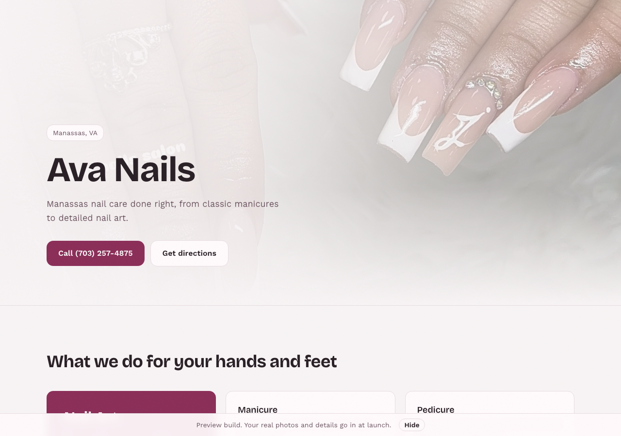 Nail salon website
