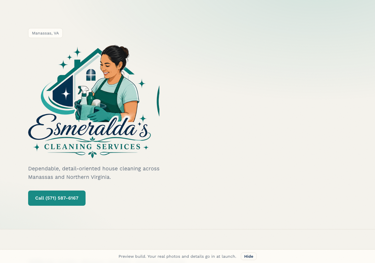 Cleaning service website